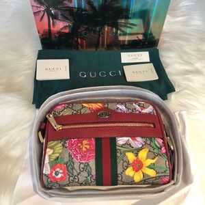 X SOLD X GUCCI Mini Ophidia GG Flora Crossbody Red